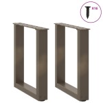 vidaXL Picioare pentru măsuță de cafea în formă de U, 2 buc., oțel natural, 28x(42-43) cm vidaXL Picioare pentru măsuță de cafea în formă de U, 2 buc., oțel natural, 28x(42-43) cm