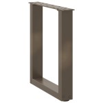 vidaXL Picioare pentru măsuță de cafea în formă de U, 2 buc., oțel natural, 28x(42-43) cm vidaXL Picioare pentru măsuță de cafea în formă de U, 2 buc., oțel natural, 28x(42-43) cm