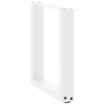 vidaXL Picioare pentru măsuță de cafea în formă de U, 2 buc., alb, 38x(42-43) cm, oțel vidaXL Picioare pentru măsuță de cafea în formă de U, 2 buc., alb, 38x(42-43) cm, oțel