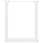 vidaXL Picioare pentru măsuță de cafea în formă de U, 2 buc., alb, 38x(42-43) cm, oțel vidaXL Picioare pentru măsuță de cafea în formă de U, 2 buc., alb, 38x(42-43) cm, oțel