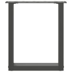 vidaXL Picioare pentru măsuță de cafea în formă de U, 2 buc., antracit, 38x(42-43) cm, oțel