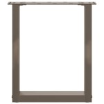 vidaXL Picioare pentru măsuță de cafea în formă de U, 2 buc., oțel natural, 38x(42-43) cm