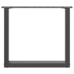 vidaXL Picioare pentru măsuță de cafea în formă de U, 2 buc., antracit, 50x(42-43) cm, oțel