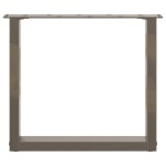 vidaXL Picioare pentru masă de cafea în formă de U, 2 buc., oțel natural, 50x(42-43) cm