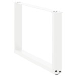 vidaXL Picioare pentru măsuță de cafea în formă de U, 2 buc., alb, 60 x (42-43) cm, oțel