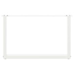 vidaXL Picioare pentru măsuță de cafea în formă de U, 2 buc., alb, 60 x (42-43) cm, oțel