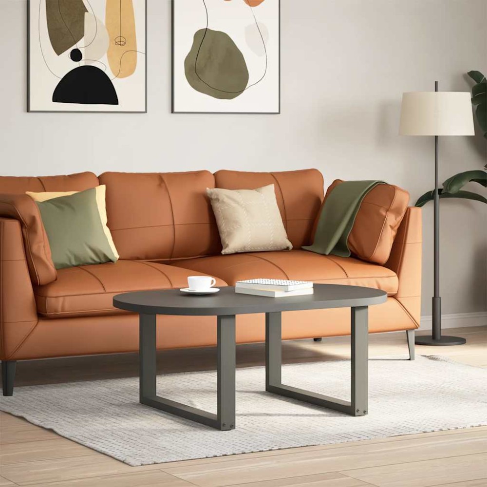 vidaXL Picioare pentru măsuță de cafea în formă de U, 2 buc., antracit, 60x(42-43) cm, oțel