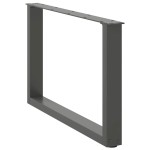 vidaXL Picioare pentru măsuță de cafea în formă de U, 2 buc., antracit, 60x(42-43) cm, oțel vidaXL Picioare pentru măsuță de cafea în formă de U, 2 buc., antracit, 60x(42-43) cm, oțel