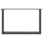 vidaXL Picioare pentru măsuță de cafea în formă de U, 2 buc., antracit, 60x(42-43) cm, oțel vidaXL Picioare pentru măsuță de cafea în formă de U, 2 buc., antracit, 60x(42-43) cm, oțel