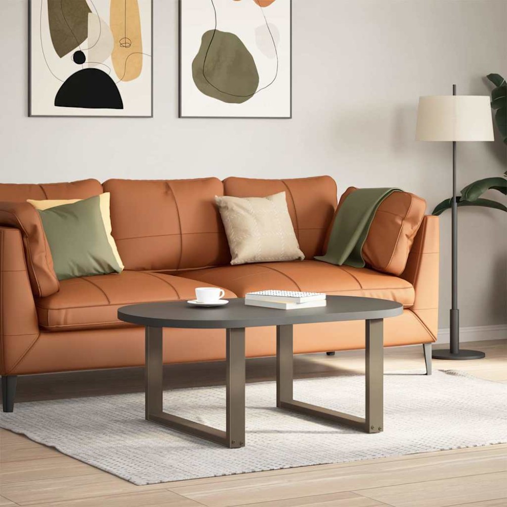 vidaXL Picioare pentru măsuță de cafea în formă de U, 2 buc., oțel natural, 60 x (42-43) cm