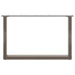 vidaXL Picioare pentru măsuță de cafea în formă de U, 2 buc., oțel natural, 60 x (42-43) cm