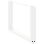 vidaXL Picioare pentru măsuță de cafea în formă de U, 2 buc., alb, 70x(42-43) cm, oțel