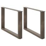 vidaXL Picioare pentru masă de cafea în formă de U, 2 buc., oțel natural, 70x(42-43) cm vidaXL Picioare pentru masă de cafea în formă de U, 2 buc., oțel natural, 70x(42-43) cm