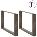 vidaXL Picioare pentru masă de cafea în formă de U, 2 buc., oțel natural, 70x(42-43) cm vidaXL Picioare pentru masă de cafea în formă de U, 2 buc., oțel natural, 70x(42-43) cm