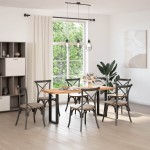 vidaXL Picioare de masă consolă în formă de U, 2 buc., negru, 28x(72-73) cm, oțel