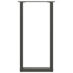 vidaXL Picioare de masă consolă în formă de U, 2 buc., antracit, 28x(72-73) cm, oțel