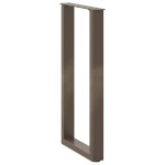 vidaXL Picioare de masă consolă în formă de U, 2 buc., oțel natural, 28x(72-73) cm