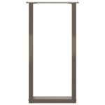 vidaXL Picioare de masă consolă în formă de U, 2 buc., oțel natural, 28x(72-73) cm