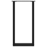 vidaXL Picioare de masă consolă în formă de U, 2 buc., negru, 38x(72-73) cm, oțel