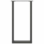 vidaXL Picioare de masă consolă în formă de U, 2 buc., antracit, 38x(72-73) cm, oțel