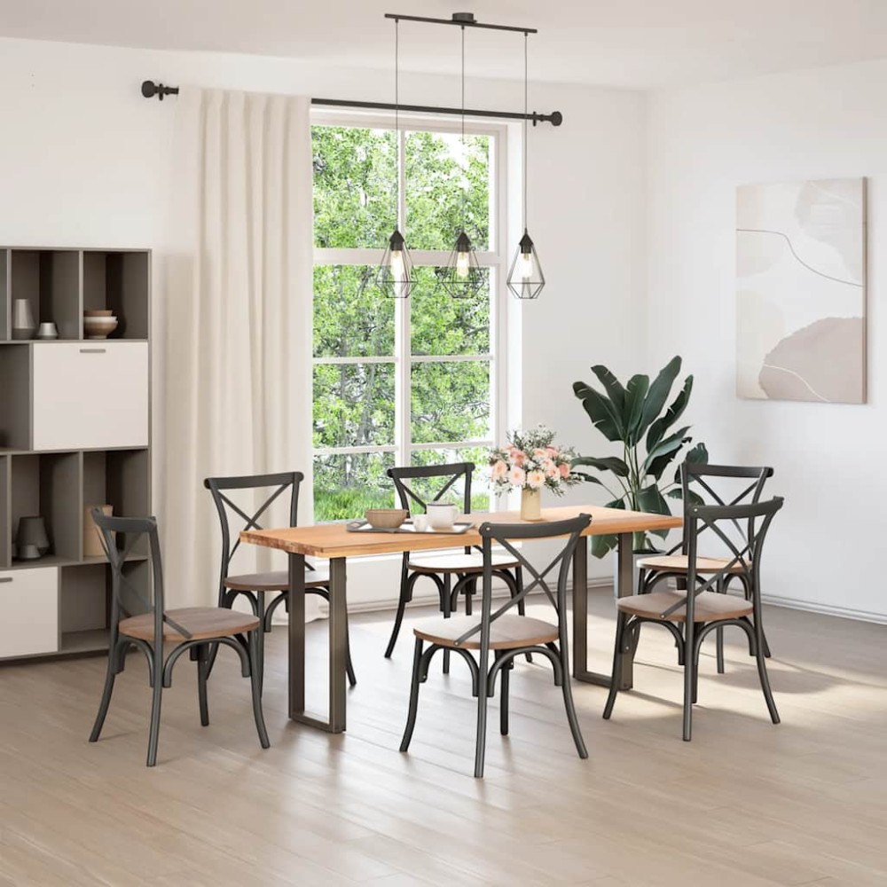 vidaXL Picioare de masă consolă în formă de U, 2 buc., oțel natural, 38x(72-73) cm