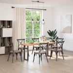 vidaXL Picioare de masă consolă în formă de U, 2 buc., oțel natural, 38x(72-73) cm