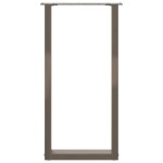 vidaXL Picioare de masă consolă în formă de U, 2 buc., oțel natural, 38x(72-73) cm