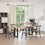 vidaXL Picioare de masă în formă de U, 2 buc., negru, 50x(72-73) cm, oțel