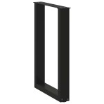 vidaXL Picioare de masă în formă de U, 2 buc., negru, 50x(72-73) cm, oțel