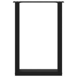 vidaXL Picioare de masă în formă de U, 2 buc., negru, 50x(72-73) cm, oțel