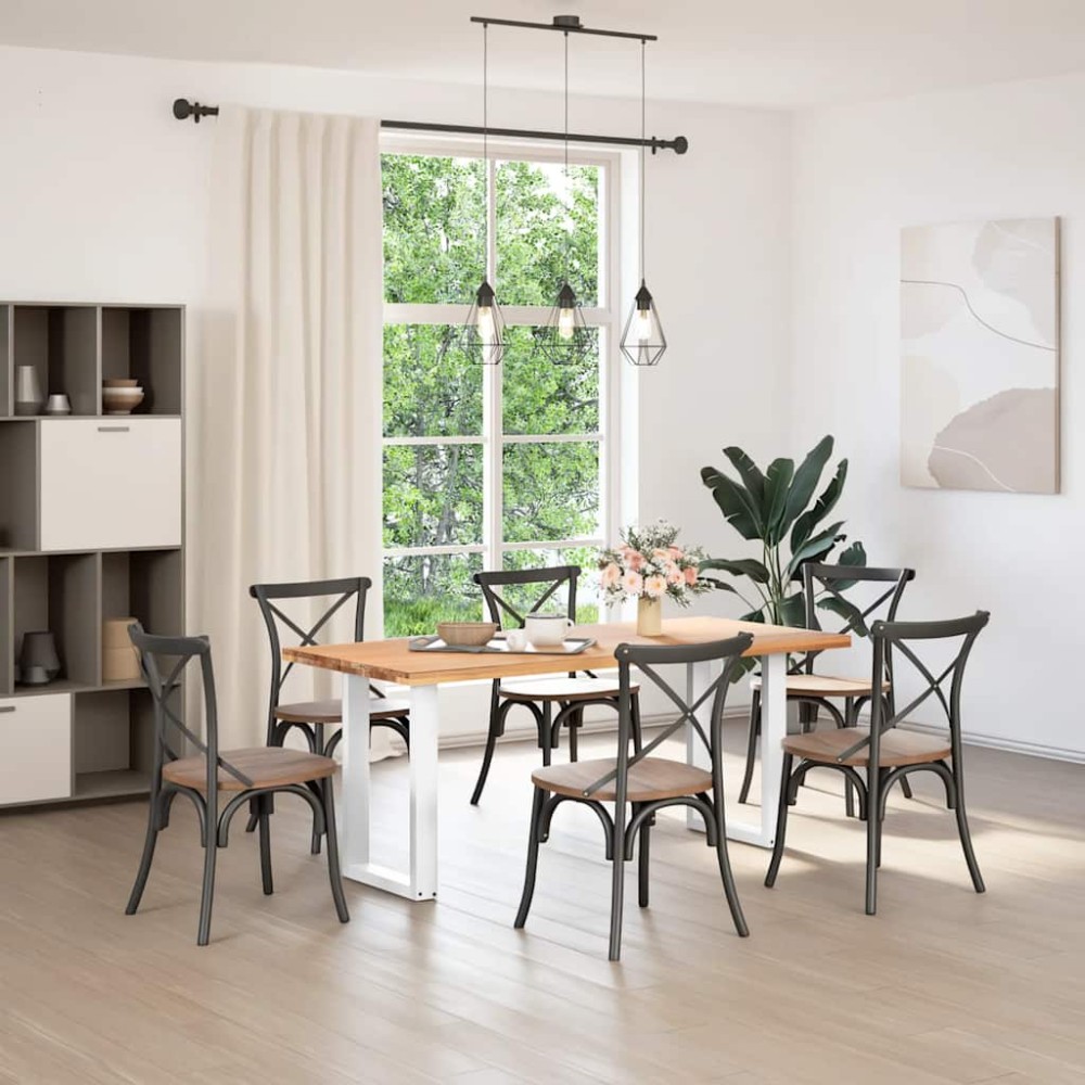 vidaXL Picioare de masă în formă de U, 2 buc., alb, 50x(72-73) cm, oțel