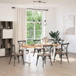 vidaXL Picioare de masă în formă de U, 2 buc., alb, 50x(72-73) cm, oțel