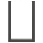 vidaXL Picioare de masă în formă de U, 2 buc., antracit, 50x(72-73) cm, oțel
