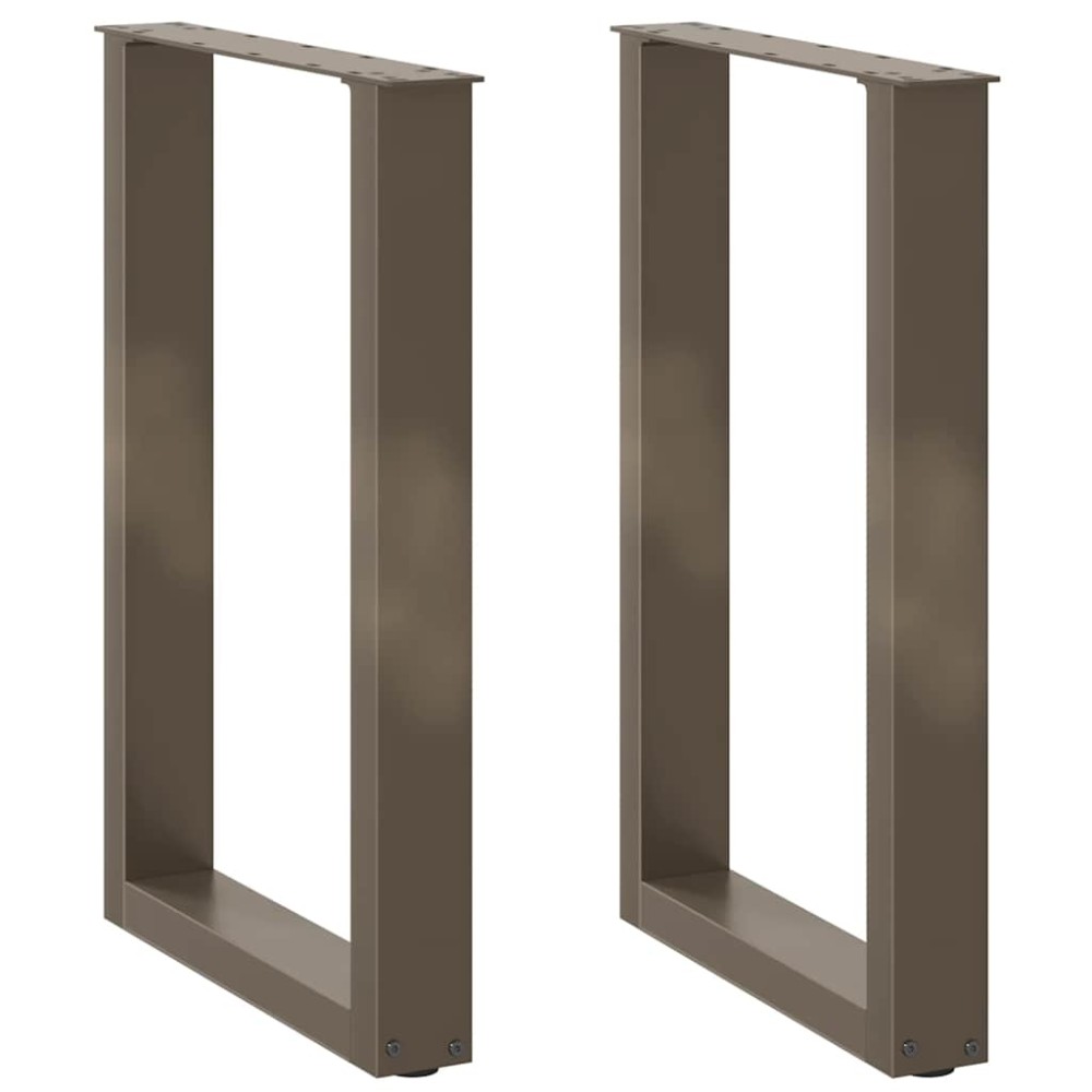 vidaXL Picioare de masă în formă de U, 2 buc., oțel natural, 50x(72-73) cm