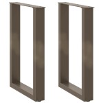 vidaXL Picioare de masă în formă de U, 2 buc., oțel natural, 50x(72-73) cm vidaXL Picioare de masă în formă de U, 2 buc., oțel natural, 50x(72-73) cm
