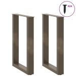 vidaXL Picioare de masă în formă de U, 2 buc., oțel natural, 50x(72-73) cm vidaXL Picioare de masă în formă de U, 2 buc., oțel natural, 50x(72-73) cm