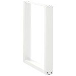 vidaXL Picioare de masă în formă de U, 2 buc., alb, 60x(72-73) cm, oțel