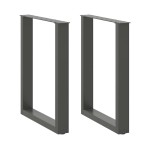 vidaXL Picioare de masă în formă de U, 2 buc., antracit, 60x(72-73) cm, oțel vidaXL Picioare de masă în formă de U, 2 buc., antracit, 60x(72-73) cm, oțel