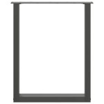 vidaXL Picioare de masă în formă de U, 2 buc., antracit, 60x(72-73) cm, oțel vidaXL Picioare de masă în formă de U, 2 buc., antracit, 60x(72-73) cm, oțel