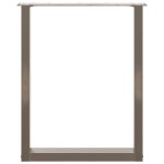 vidaXL Picioare de masă în formă de U, 2 buc., oțel natural, 60 x (72-73) cm