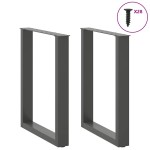 vidaXL Picioare de masă în formă de U, 2 buc., antracit, 70x(72-73) cm, oțel vidaXL Picioare de masă în formă de U, 2 buc., antracit, 70x(72-73) cm, oțel