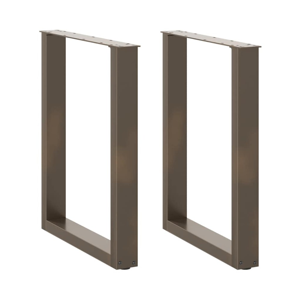 vidaXL Picioare de masă în formă de U, 2 buc., oțel natural, 70x(72-73) cm