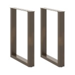 vidaXL Picioare de masă în formă de U, 2 buc., oțel natural, 70x(72-73) cm vidaXL Picioare de masă în formă de U, 2 buc., oțel natural, 70x(72-73) cm