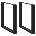 vidaXL Picioare de masă în formă de U, 2 buc., negru, 80x(72-73) cm, oțel vidaXL Picioare de masă în formă de U, 2 buc., negru, 80x(72-73) cm, oțel