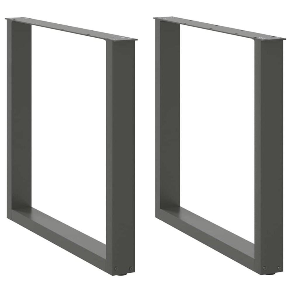vidaXL Picioare de masă în formă de U, 2 buc., antracit, 80x(72-73) cm, oțel