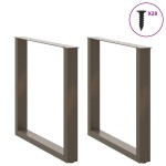 vidaXL Picioare de masă în formă de U, 2 buc., oțel natural, 80x(72-73) cm vidaXL Picioare de masă în formă de U, 2 buc., oțel natural, 80x(72-73) cm