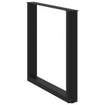 vidaXL Picioare de masă în formă de U, 2 buc., negru, 90x(72-73) cm, oțel vidaXL Picioare de masă în formă de U, 2 buc., negru, 90x(72-73) cm, oțel