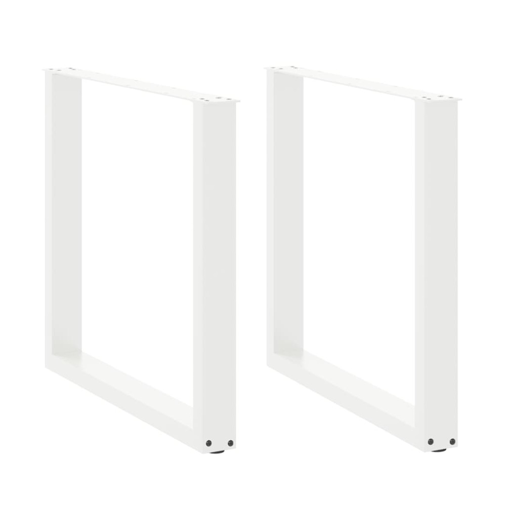vidaXL Picioare de masă în formă de U, 2 buc., alb, 90x(72-73) cm, oțel