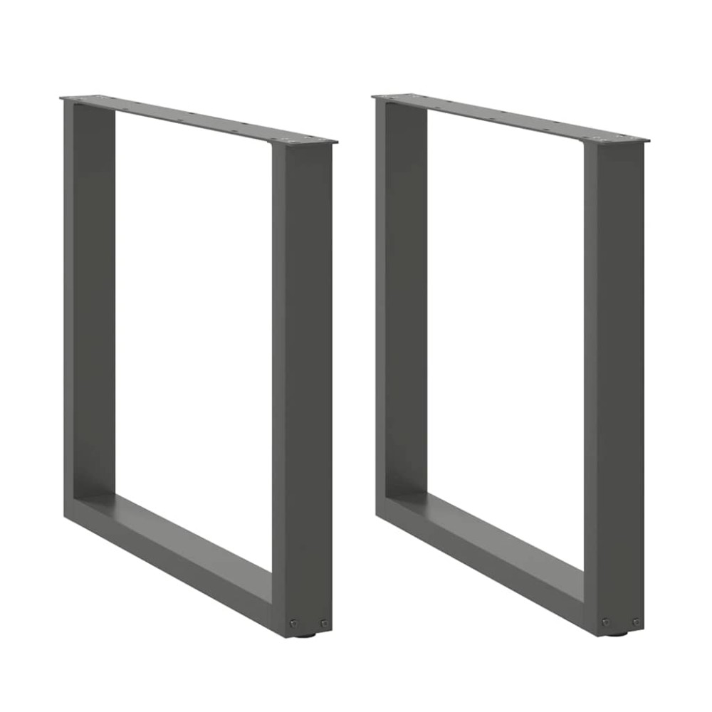 vidaXL Picioare de masă în formă de U, 2 buc., antracit, 90x(72-73) cm, oțel
