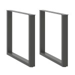 vidaXL Picioare de masă în formă de U, 2 buc., antracit, 90x(72-73) cm, oțel vidaXL Picioare de masă în formă de U, 2 buc., antracit, 90x(72-73) cm, oțel